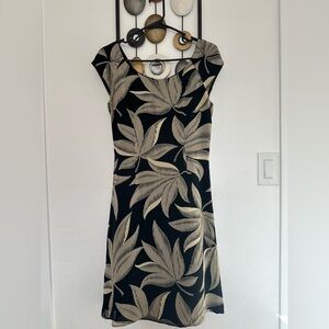 90’s Vintage Ann Taylor Leaf Print Dress